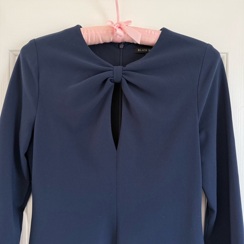 Black Halo Navy Blue Dress EUC Size 6 - Picture 6 of 14